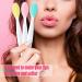 4 Piece Silicone Exfoliating Lip Brush Set for Smoother, Fuller Lips - Rose Red, Yellow, Mint Green, Pink - Buy Online on GoSupps.com