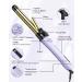 Professional 1 Inch Rotating Curling Iron - Titanium Auto Hair Curler with Long Barrel, 5 Temps, 1H Auto Off - Dual Voltage & Anti-Scald Purple - Buy Online on GoSupps.com