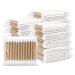 Hedume 2500 Pieces Wooden Cotton Swabs  Double Pointed Cotton Buds (25 Packs  100 Pieces 1 Pack)