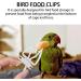 5-Pack Bird Cage Food Holder Clips - Plastic Fruit & Vegetable Feeder for Parrots Cockatiels Parakeets and Small Animals - Durable Easy-to-Use and Space-Saving - Buy Online on GoSupps.com