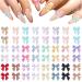 Bow Nail Charms 200PCS Colorful Nail Bow Resin Bow Gems for Nails Cute Nail Gems for Nails and DIY Crafts ColorfulBow Nail Charms
