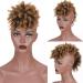 Messy Bun Hair Piece for Women Puff Afro Curly Hairpieces Mohawk Ponytails for Women Synthetic Kinky Curly Hair Bun Ponytail Extension with Bangs Wrap Updo Clip in Hair Extensions Fake Hair Accesso 4 - Buy Online on GoSupps.com