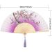 4 Pieces Folding Fans Handheld Fans Bamboo Fans with Tassel Women's Hollowed Bamboo Hand Holding Fans for Wall Decoration Gifts (Purple Dark Blue Pink and Sky Blue) Dark Blue Pink Purple Sky Blue - Buy Online on GoSupps.com
