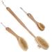 Dry Brushing Body Brush Set with 100% Natural Boar Bristles (Set of 3) | Skin Exfoliating Kit with Long Detachable Back Brush  Contour Body and Face Brushes | Lymphatic Drainage  Cellulite Treatment