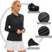 Women's Long Sleeve Polo Shirt UPF50+ Sun Protection - Black, Large - Buy Online on GoSupps.com