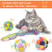 Cat Toys Ball Woolen Yarn Bell Fuzzy Interactive Chew Toy for Indoor Cats & Kittens - 6 Pack - Buy Online on GoSupps.com