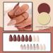 YOSOMK Almond Burgundy Sequins Press on Nails - Medium French Design Glitter Acrylic False Nails for Women - Buy Online on GoSupps.com
