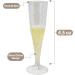 100 Bulk Pack Silver Glitter Plastic Champagne Flutes - 4.5 Oz | Clear, Disposable, BPA-Free | Shatterproof Glasses for Mimosa, Wedding, Party - Toast in Style! - Buy Online on GoSupps.com