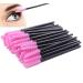 BIHRTC Pack of 100 One-Off Disposable Silicone Eyelash Mascara Brushes Wands Set - Deep Pink - Buy Online on GoSupps.com
