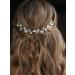 JAKAWIN Bride Pearl Wedding Hair Vine Rhinestone Hair Piece Crystal Bridal Hair Accessories for Women and Girls HV192 (1 Silver)