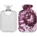 Shop NAANLE Hot Water Bottle - 1L Batik Colored Watercolor Design | Transparent Bed & Hand Warmer for Pain Relief & Therapy - Buy Online on GoSupps.com