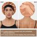 Satin Silk Sleep Cap for Curly Hair | Adjustable Wide Band | Double Layer | Hat Hut Bonnet - Gold - Buy Online on GoSupps.com