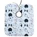 Minkissy children cartoon patterned haircut cap waterproof hairdresser dressing salon dress apron ap hits fabric for salon children eat bibs style 1