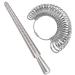 Accmor Ring Sizer Tool Including Ring Mandrel & Ring Sizer Guage, 4 Sizes Ring Measurement Stick Metal Mandrel & Finger Sizing Measuring Tool Set for Jewelry Making Measuring Silver Mandrel, Silver Guage
