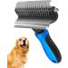 2-in-1 Undercoat Rake & Deshedding Brush for Large Dogs | Dematting Comb for Cats | Reduces Shedding by 95% - Buy Online on GoSupps.com