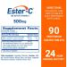 Ester-C 500mg 24 Hour Vitamin C Tablets for Immune Support - 90 Count (Pack of 1) - Buy Online on GoSupps.com