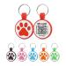 Whoseid QR code Cat brand modifiable pet online profile multiple emergency contact scanning QR code immediate location e-mail notification collar accessories (medium to large medium to large Breeds-1.25 "Red/Excursion single-colored (GetaWay Solids)))