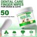 Dental Care Towels for Dogs & Cats | 50-Piece Pet Finger Wipes for Plaque Gum Care & Tartar Removal - Buy Online on GoSupps.com