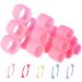 xnicx 28pcs Hair Rollers with Clips Hair Curlers no Heat includes 18pcs Hair Rollers with 10Pcs Clips Velcro Rollers for Hair Jumbo Large Medium Rollers Sizes(60mm 48mm 36mm) for Long Short Hair Pink