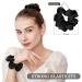 ADRIONE Satin Silk Hair Scrunchies 12 Pack - Large Black Scrunchies for Women's Thick Curly Hair - Buy Online on GoSupps.com