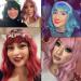 Pastel Pink 12 Inches Short Curly Wavy Bob Wig with Air Bangs - Heat Resistant Synthetic Hair for Cosplay and Parties - Women's Shoulder Length Natural Looking Wig - Buy Online on GoSupps.com
