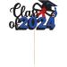 1Pc Class of 2024 Cake Topper Blue Glitter Graduation Cake Topper 2024 Graduation Cake Decorations for 2024 Congrats Grad Party Decorations 3-blue - Buy Online on GoSupps.com