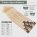 Tess Real Hair Extensions | Clip-In 7A Weft | 50cm Long Smooth Blonde Hair | 18 Clips (#18/613 Hellgoldblond) - Buy Online on GoSupps.com
