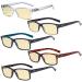 Eyekepper 5 pieces Classic Spring Hinge Reading Glasses Sun Reading Glasses Blue Light Blocking-b60-5 pieces 1.0 diopters