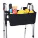 Upgrade Dotday Walker Basket Walker Bag Water Cup Holder, Foldable Walker Storage Bag with Big Capacity & Never Tipping Over, Best Gift for Family - Black (Not Fit Rollator Walkers)