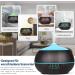500ml Aroma Diffuser & Essential Oils Humidifier Set | 8x10ml Fragrance Oils | Ultrasonic Wood Grain Air Diffuser for Bedroom & Rooms - Buy Online on GoSupps.com