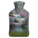 Hot Water Bottle With Lid Waterfalls Rubber Hot Water Bag For Pain Relief Cramps Foot Warmer Hot And Cold Therapy