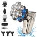 BlueFire Head Shaver for Men Waterproof 7 Head Mens Electric Razors Wet and Dry Smooth Rotary Shavers Special Designed for Cordless Bald Head and Face Shaving