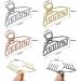 Large Metal Claw Clips Set - Non-slip Hair Catch Jaw Clamp for Women and Girls - 6 Pieces (Gold, Silver, Rose Gold, Black) - Buy Online on GoSupps.com