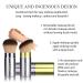 Retractable Kabuki Makeup Brushes Set - 2 Pc Portable Foundation Blush & Powder Brushes for Liquid Cream Cosmetics Travel - Silver Green - Buy Online on GoSupps.com