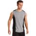 Vislivin Men's Sports Tank Top - Fitness Sleeveless Gym Undershirt in XL Dark Grey/Wine Red/Gray - Buy Online on GoSupps.com
