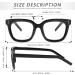 Blue Light Blocking Glasses for Men & Women - Stylish Square Black Design for Eye Protection - Buy Online on GoSupps.com