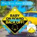 2PCS Baby on Board Safety Sign for Car - Removable Kids Warning Sticker with Suction Cups - Buy Online on GoSupps.com