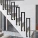 Banister Brackets for Stairs U-Shaped Stair Handrail Side Mount Balustrade Metal Non-Slip Railing Fence Grab Bar Kit