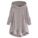 Hanxiulin fleece plush jacket fluffy warm zipper wool jacket women winter parka down jacket long thick transition jacket hooded tops outdoor buffer jacket gray l