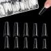 500 pieces acrylic artificial nail tips wrong nail natural nail tips with clear box transparent art fake nails tips fake coffee nail tips for women