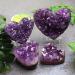 Natural Crystal 1pc 40mm-70mm Rough Natural Heart Shaped Amethyst Geode Cluster Crystals Stones Natural Stones and Minerals (Size : 1pc 50mm) - Buy Online on GoSupps.com