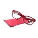 Rita (Premium) Reading Glasses High-End Reading Glass en Women Eyeglasses (Square) (Red) Red 2.5 x