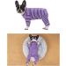 Ruiqas Dog Surgery Suit - Breathable Striped Recovery Suit for Male & Female Dogs Prevents Licking S Violet - Buy Online on GoSupps.com