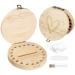 Qetlavee tooth box wood milk tooth box tooth box wood milk teeth box with tweezers & desired bottle storage box for children teeth souvenir gifts for girls & boys souvenir boxes for baby heart form