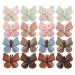 Set Of 8 Pairs Colorful PU Leather Butterfly Hair Clips Fun & Playful Butterfly Hair Clips Long Lasting For Children Toddler Hair Clips