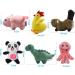 Legend Sandy Squeaking Plush Dog Toy Set - 6 Fillable Toys for Puppies & Small Dogs | Ideal Pet Toys for Small to Medium Breeds - Buy Online on GoSupps.com