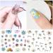 Daisy Nail Art Stickers Decals - 12 Sheets Water Transfer Slider for Women & Girls - Spring Summer Floral Decorations - Buy Online on GoSupps.com