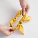 2Pcs Yellow Silk Hair Ties Set | Butterfly Bow Scrunchies for Women & Girls - Ideal for Parties & Everyday Wear - Buy Online on GoSupps.com
