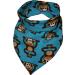 Tooth scarf monkey blue waterproof scarf
