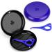 2 Aligner Cases with 2 Aligner Removal Tools Solid Orthodontic Retainer Case with Strong Magnetic Closure Compatible with Invisalign Aligner and Mouth Guard (Black + Blue)
